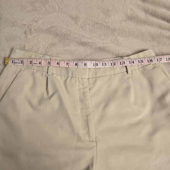 Zara Women's Beige Wide-Leg High Waist Short Pants Classic Preppy Size US XL - Picture 3 of 9